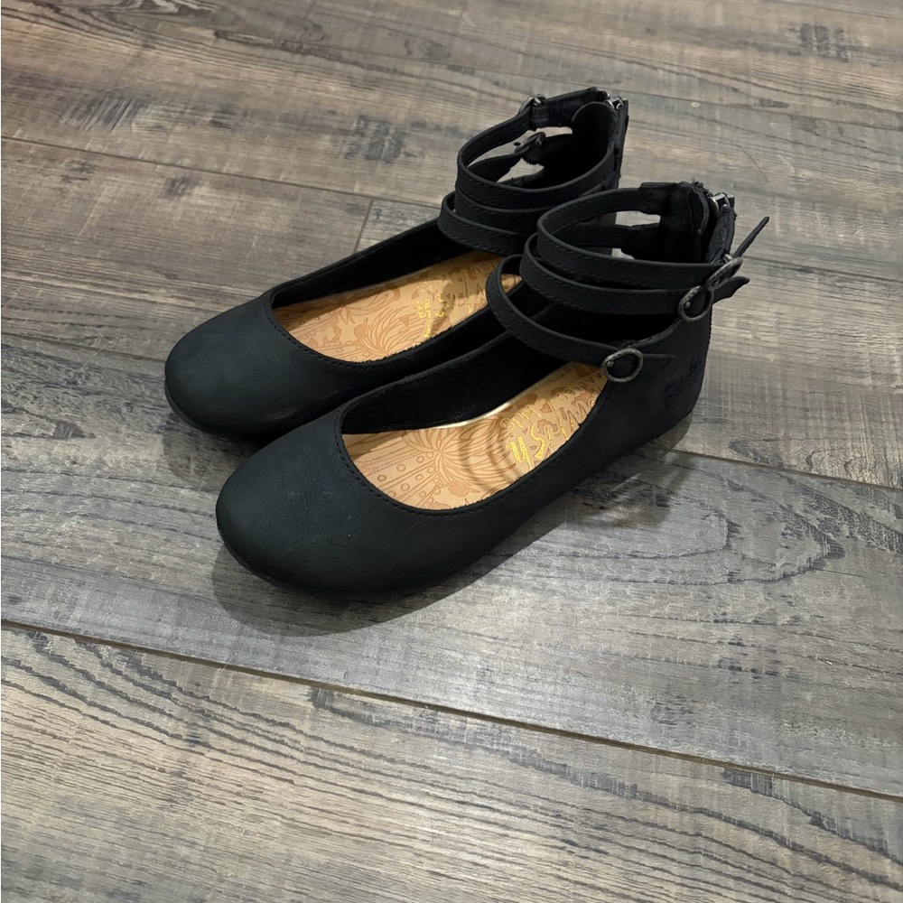 Blowfish Black Double-Strap Girls' Dress Flats